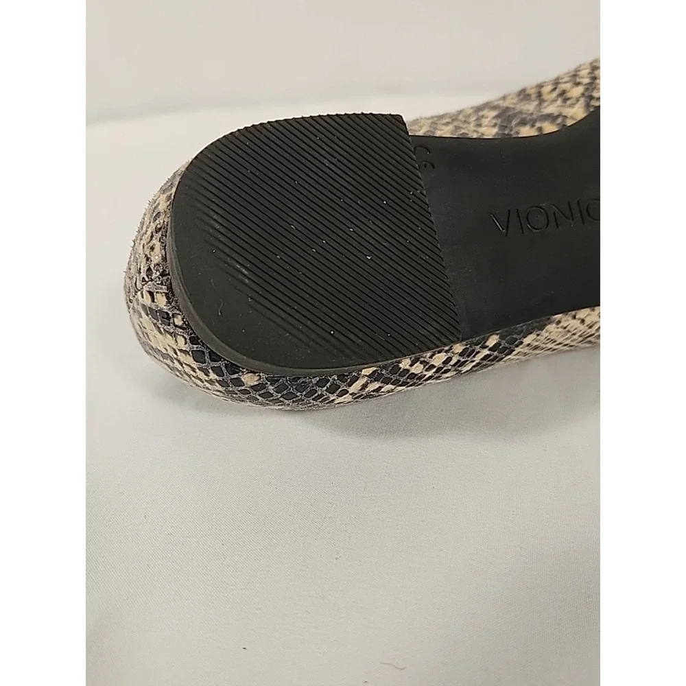 Vionic Caballo Snake Print Pointed Toe Ballet Flats Slip On Shoes Preppy Women 8